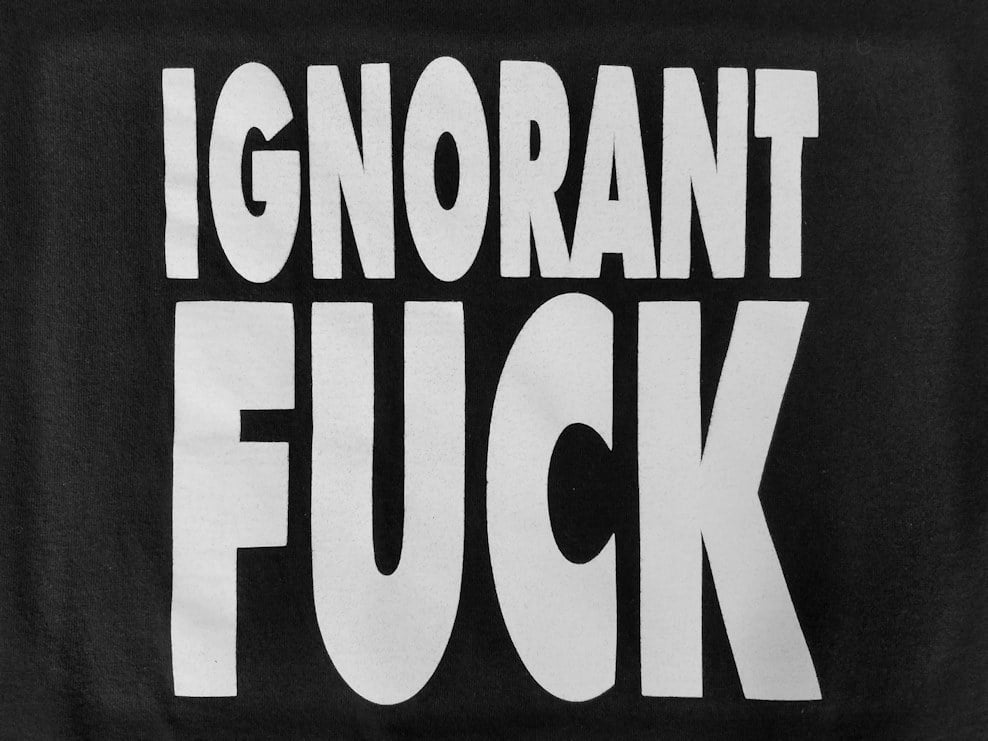 Image of Ignorant Fuck Tshirt (black only for now)