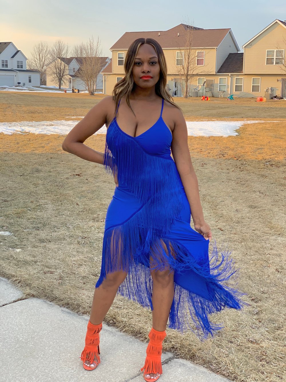 Image of BLUE YA MIND | Fringe Dress