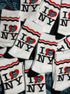 I Love NY crew socks