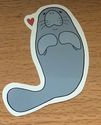 8cm Vinyl Manatee Sticker