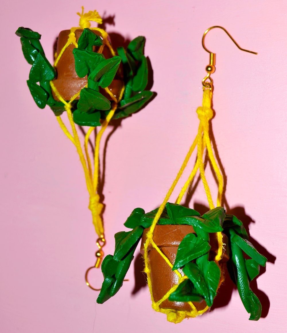 Image of Hanging Planter Earrings