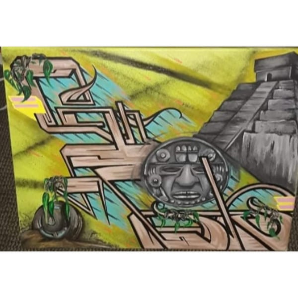 Image of Customized graffiti w/azteca theme