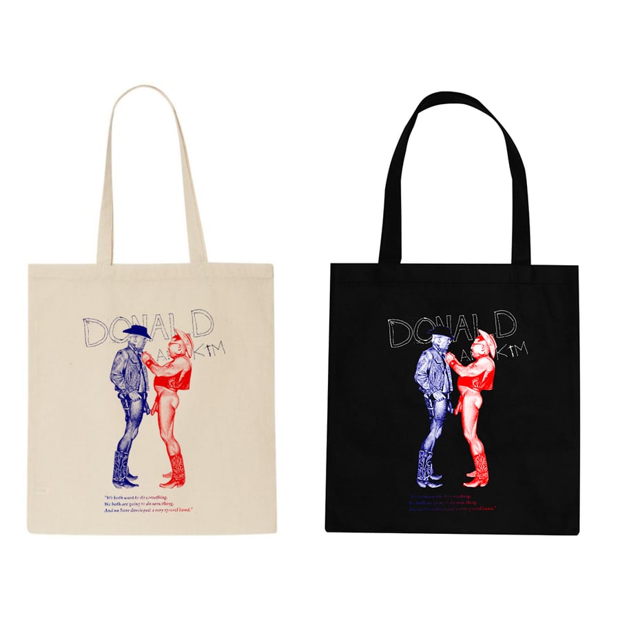 Image of Trump & Kim Cowboys t-shirt inspired by Malcolm McLaren & Vivienne Westwood (TOTE BAG)