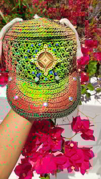 Image 4 of Psychedelic  Crochet Cosmic Cap