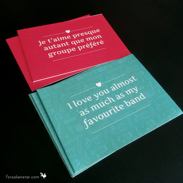 Image of Music lover cards - (English or French)