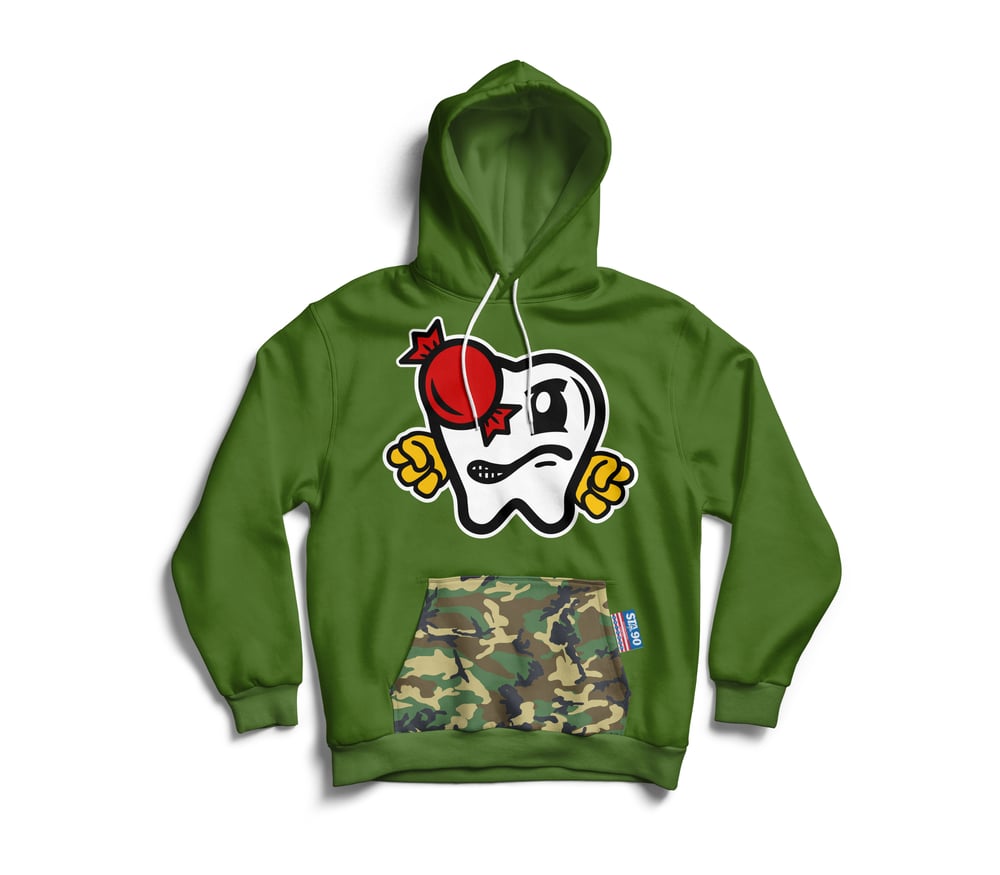 Image of OG VITAS HOODY OLIVE GREEN W/ CAMO