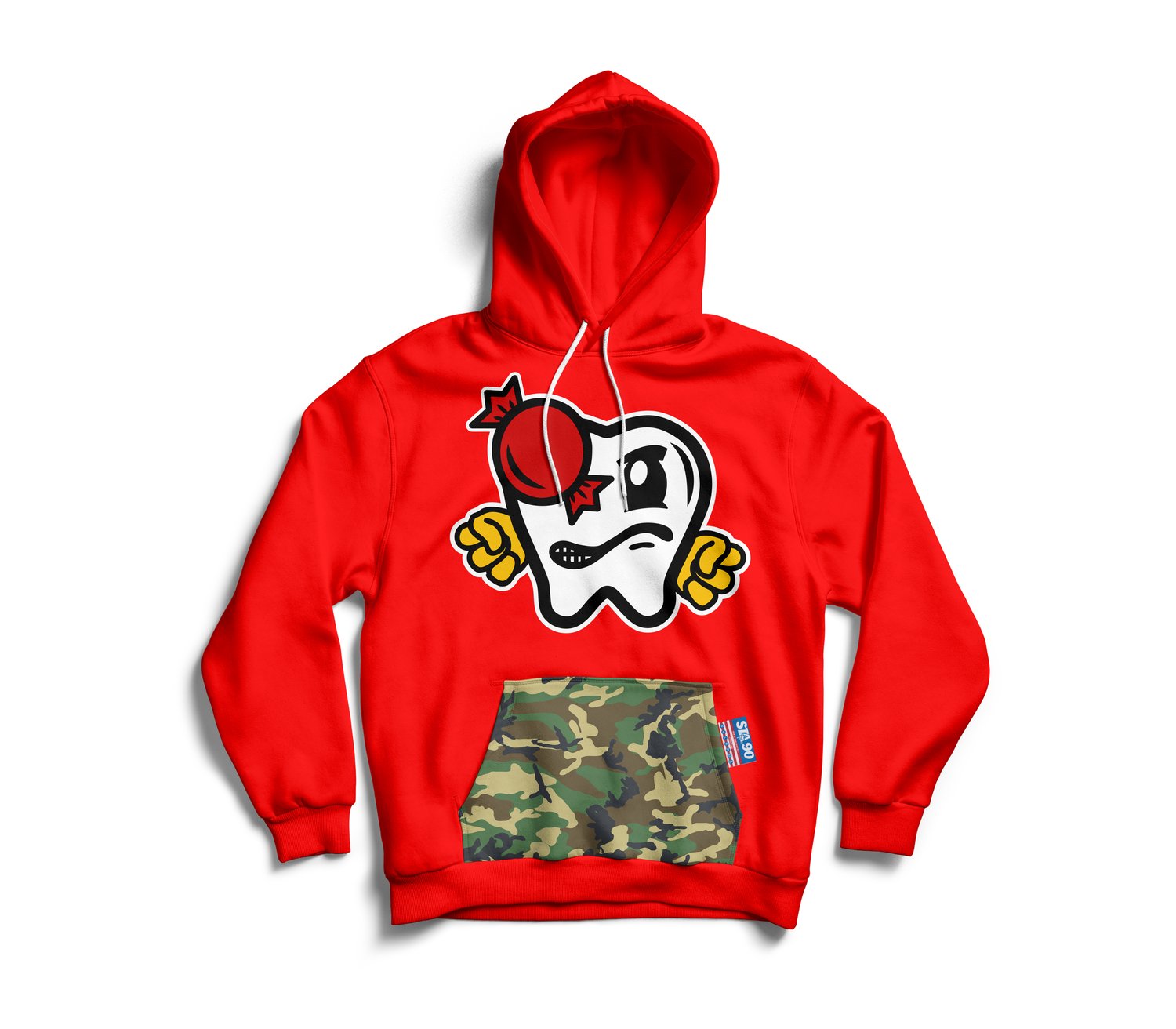 Image of OG VITAS HOODY RED W/ CAMO