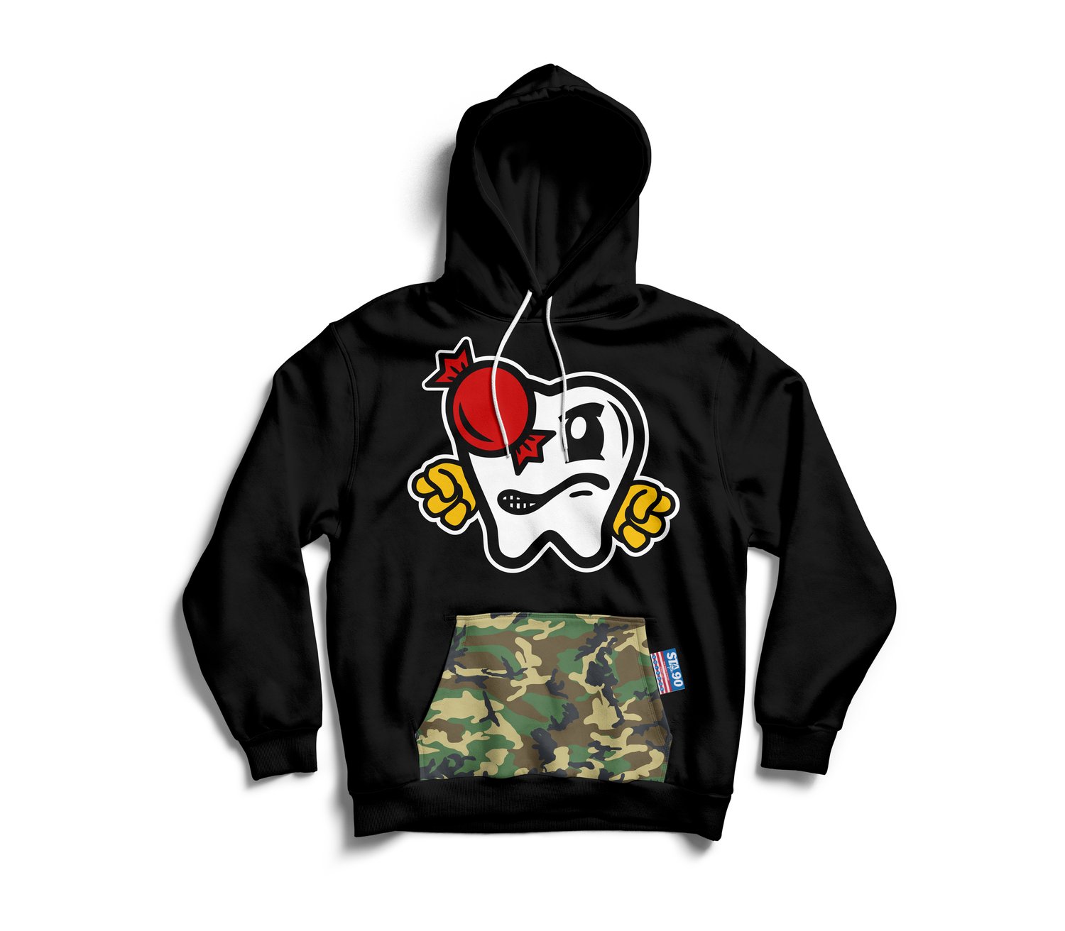 Image of OG VITAS HOODY BLACK W/ CAMO