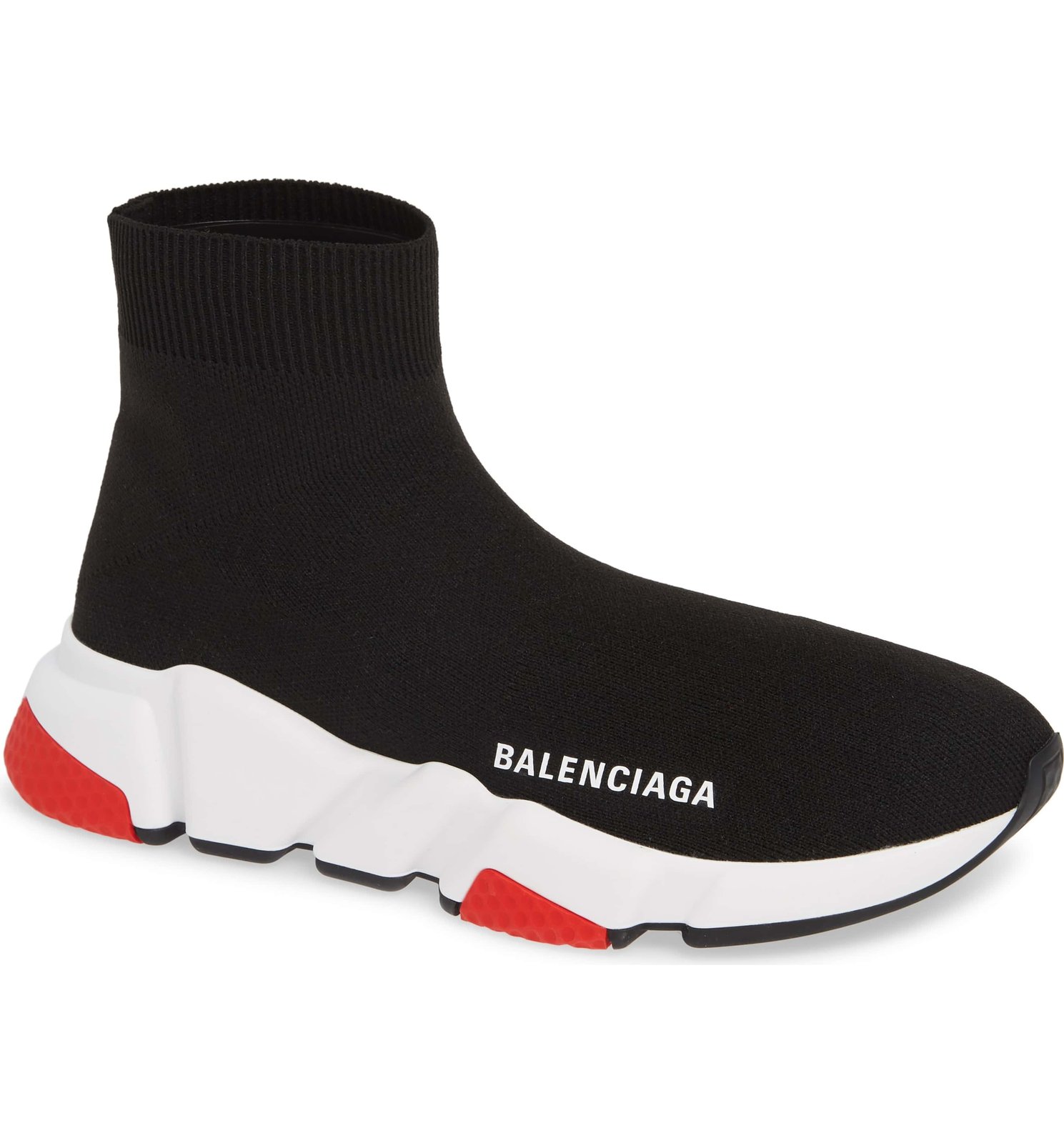 balenciaga trainers black and red