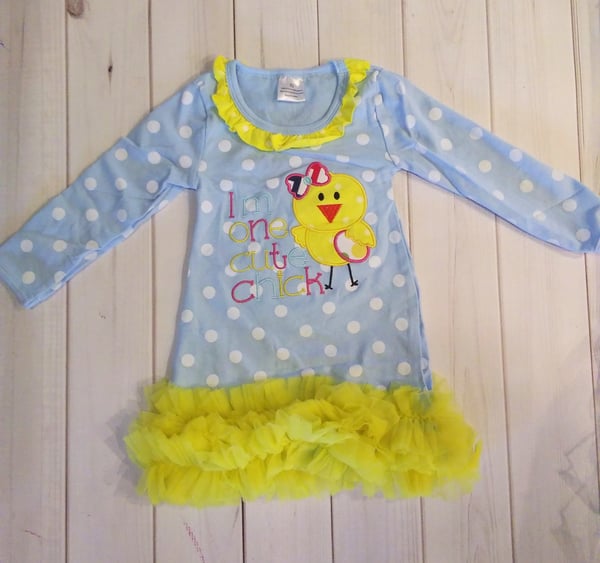 Image of ROCK BOTTOM BLOWOUT SALE I'm One Cute Chick Dress - Sizes 3t and 6t