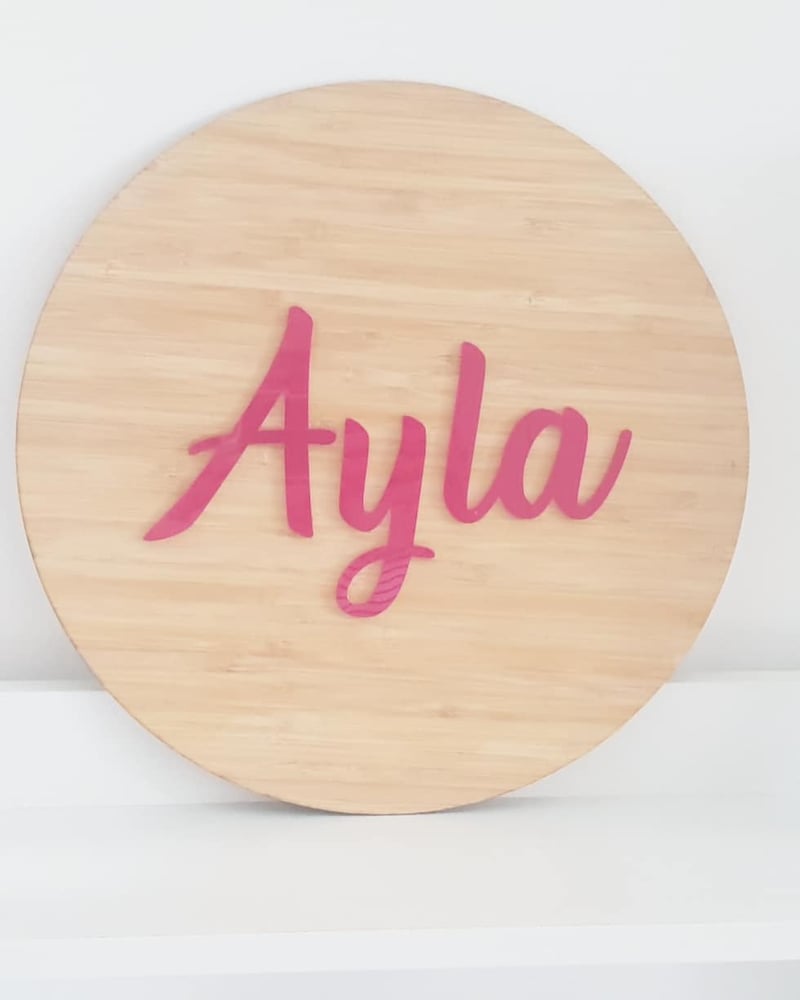 Bamboo name plaque girls / Petite Decor