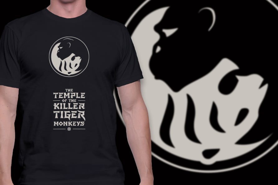Image of Killer Tiger Monkeys t-shirt (black)