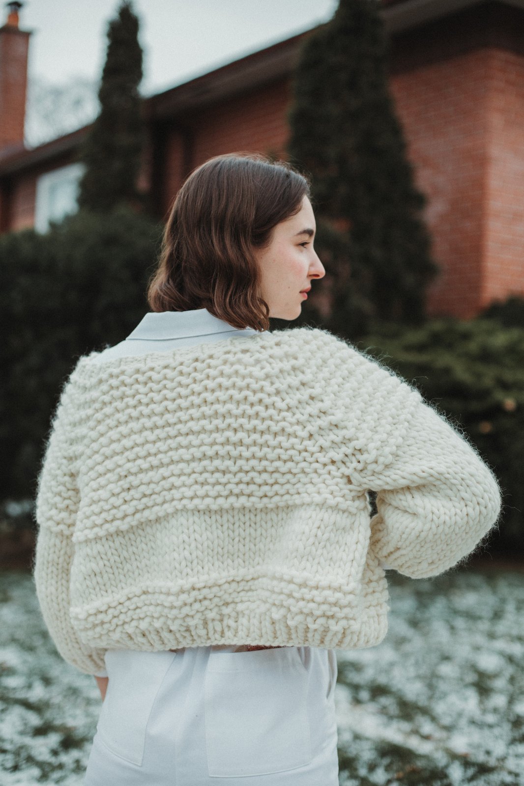 Carlisle Cardigan (Peruvian Highland Wool, shown in natural