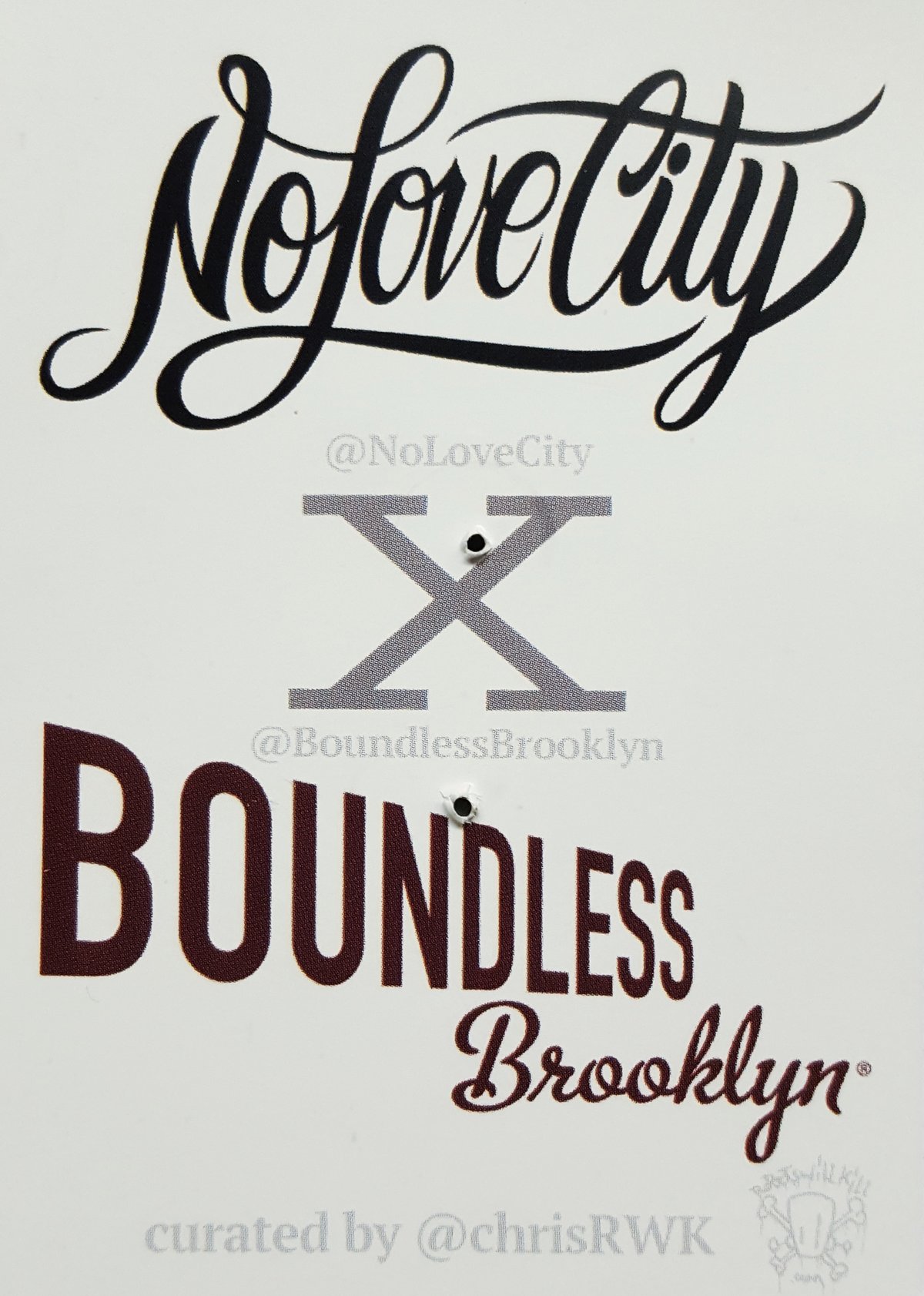 Image of No Love City x Boundless Brooklyn Enamel Pin