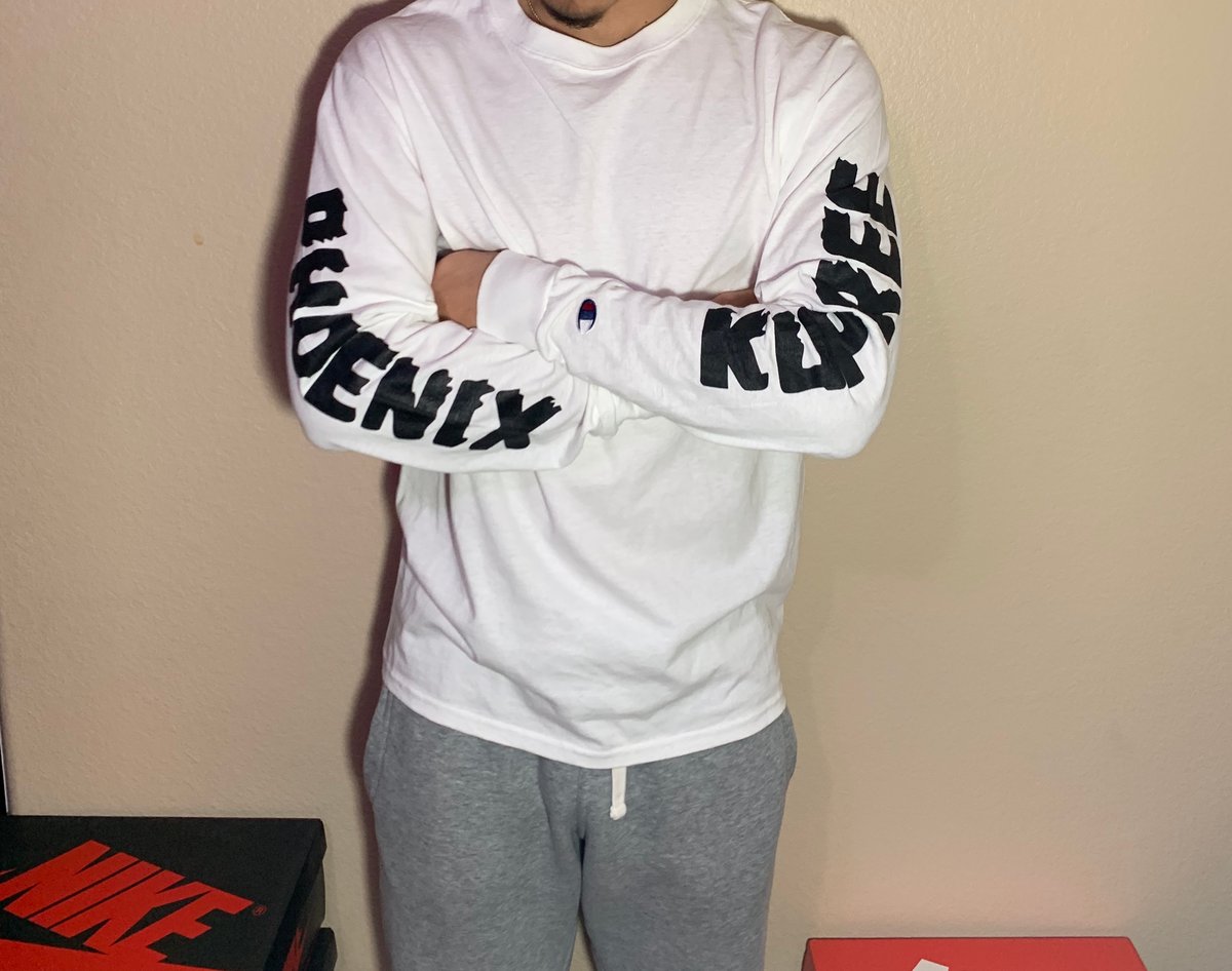 Image of WHITE KUPREE x CHAMPION LONG-SLEEVES