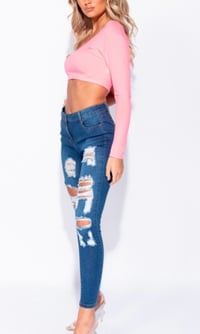 NeonPinkFishie -  One Shoulder Crop Top 