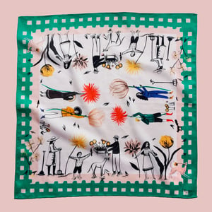 Image of Flower Pickers Cotton Handkerchief