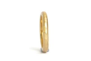 Image of 18ct Gold Narrow Textured Wedding Band