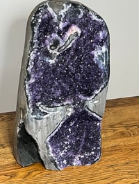Image 4 of Amethyst Geode Cave With Natural Basalt Matrix #2557