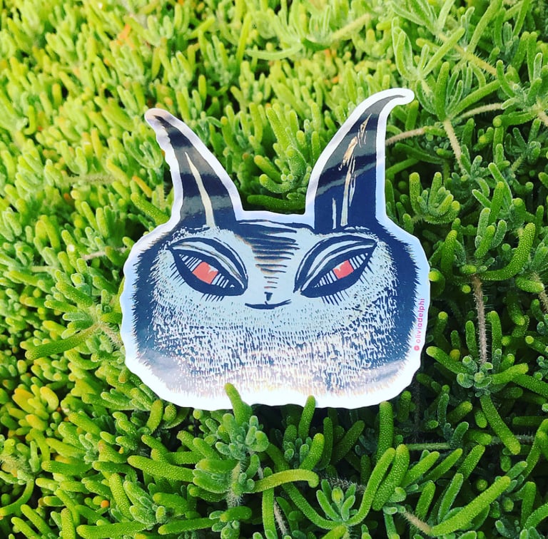 EYE SEE YOU DIE CUT MIRROR STICKER