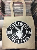 Image of Cream colored tote record bag