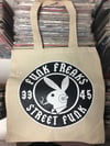 Cream colored tote record bag