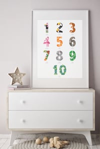 Image 2 of Animal Numbers Print