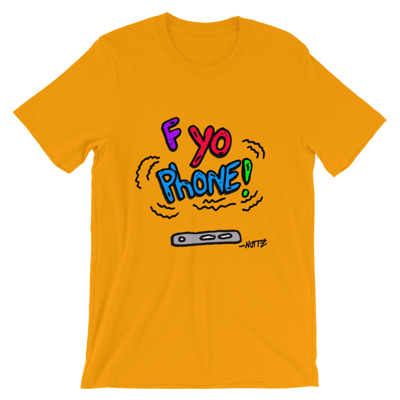 Image of F Yo Phone Shirt - Golden