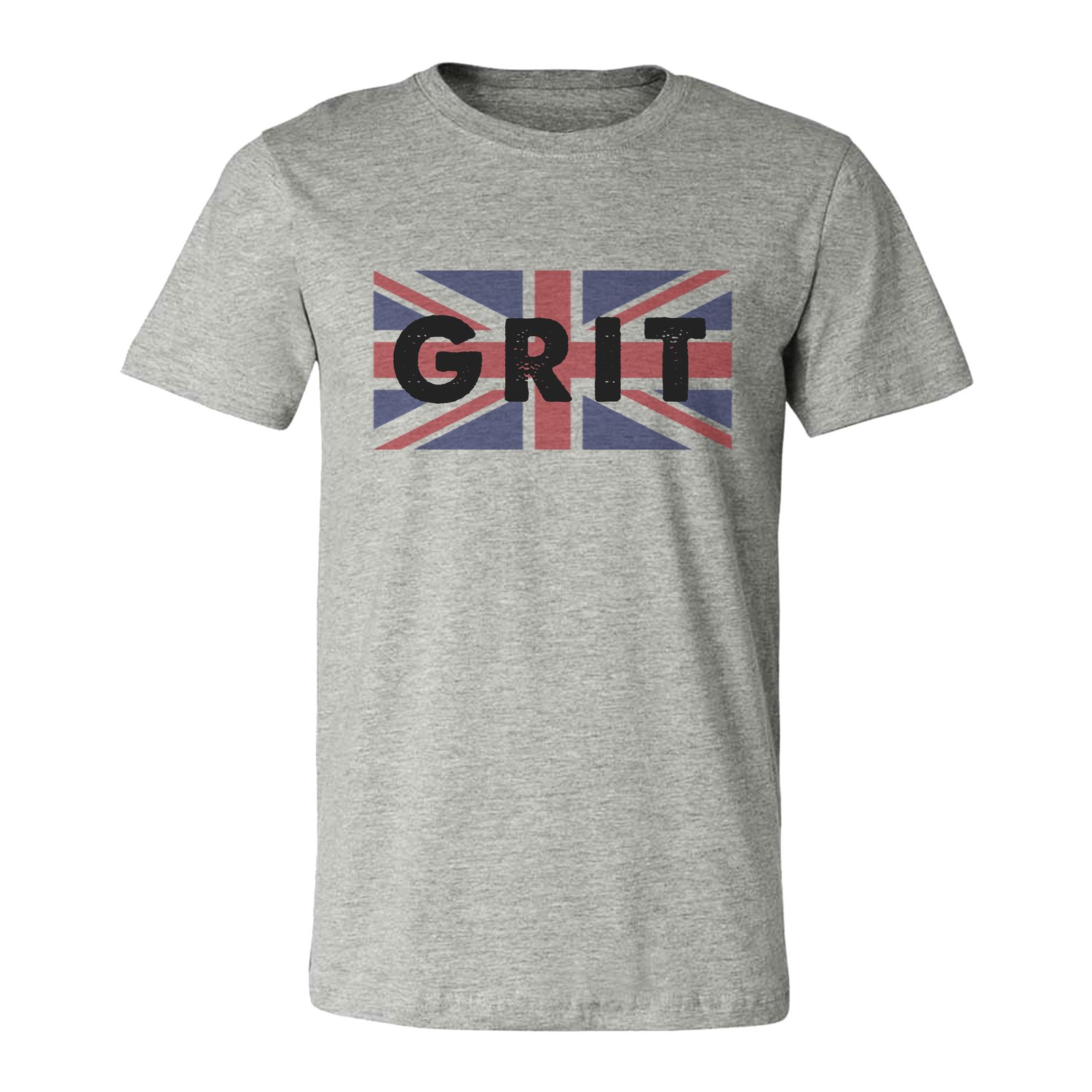 Image of British Grit Union Flag Tee - Grey