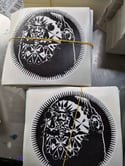 Custom Design Black Printing Eggshell Stickers