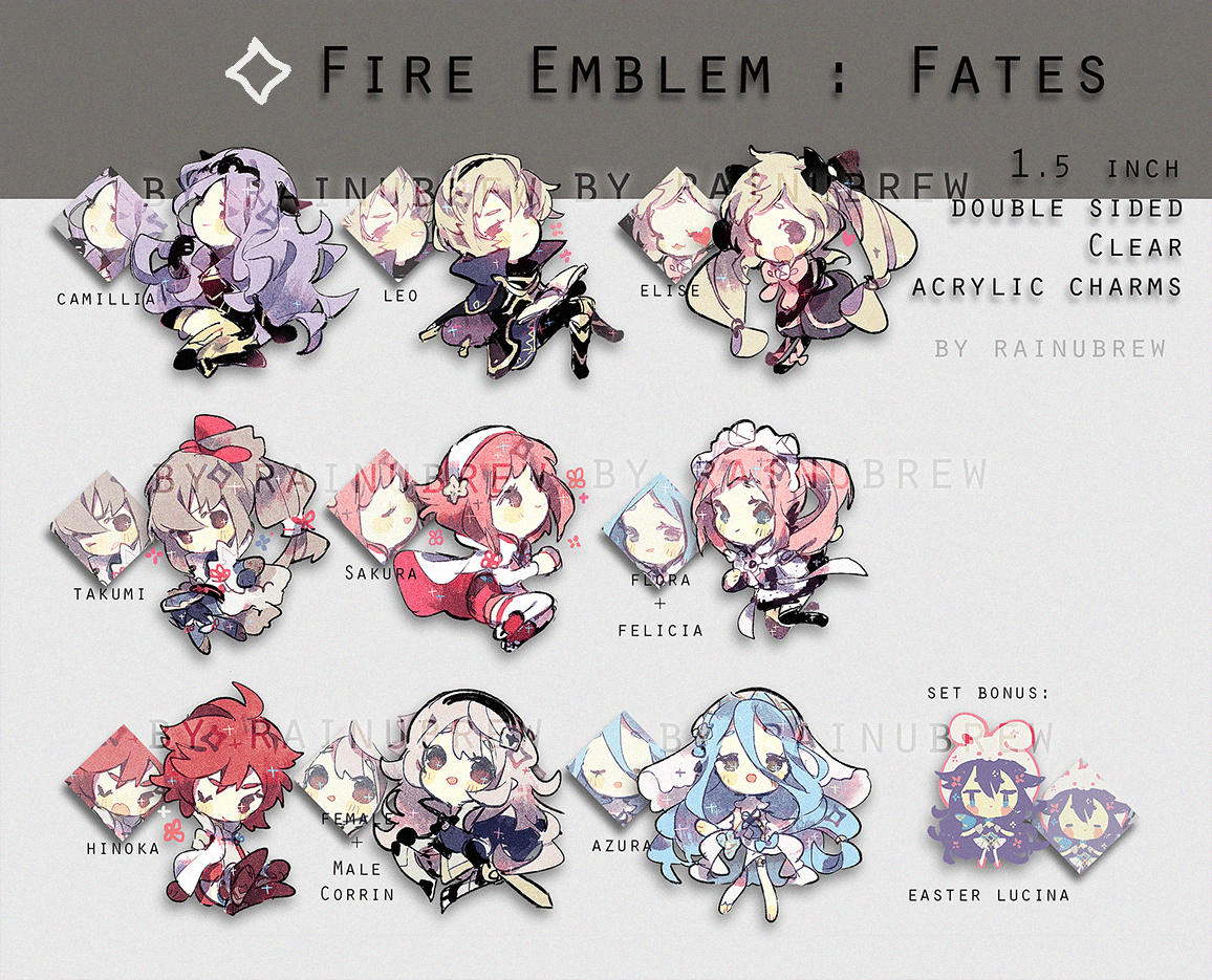 Image of fire emblem collection | 2 inch charms