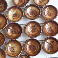 Image 3 of Three Small Ceramic Pottery Bowls, Kitchen Prep Handcrafted Made in USA