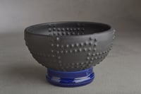 Image 4 of Shaving Bowl Made To Order Black and Blue Sheet Metal Shaving Bowl by Symmetrical Pottery