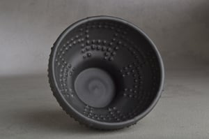 Image of Shaving Bowl Made To Order Black and Blue Sheet Metal Shaving Bowl by Symmetrical Pottery