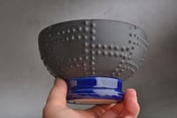 Image 2 of Shaving Bowl Made To Order Black and Blue Sheet Metal Shaving Bowl by Symmetrical Pottery