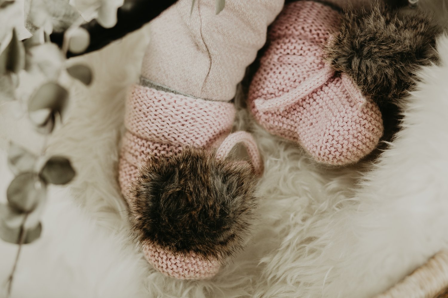 Image of Rosé Pom Booties