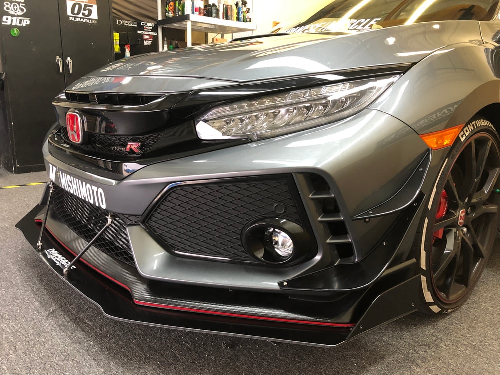 Downforcesolutions 17 21 Honda Civic Type R Front Splitter Downforcesolutions 17 21 Honda Civic Type R Front Splitter