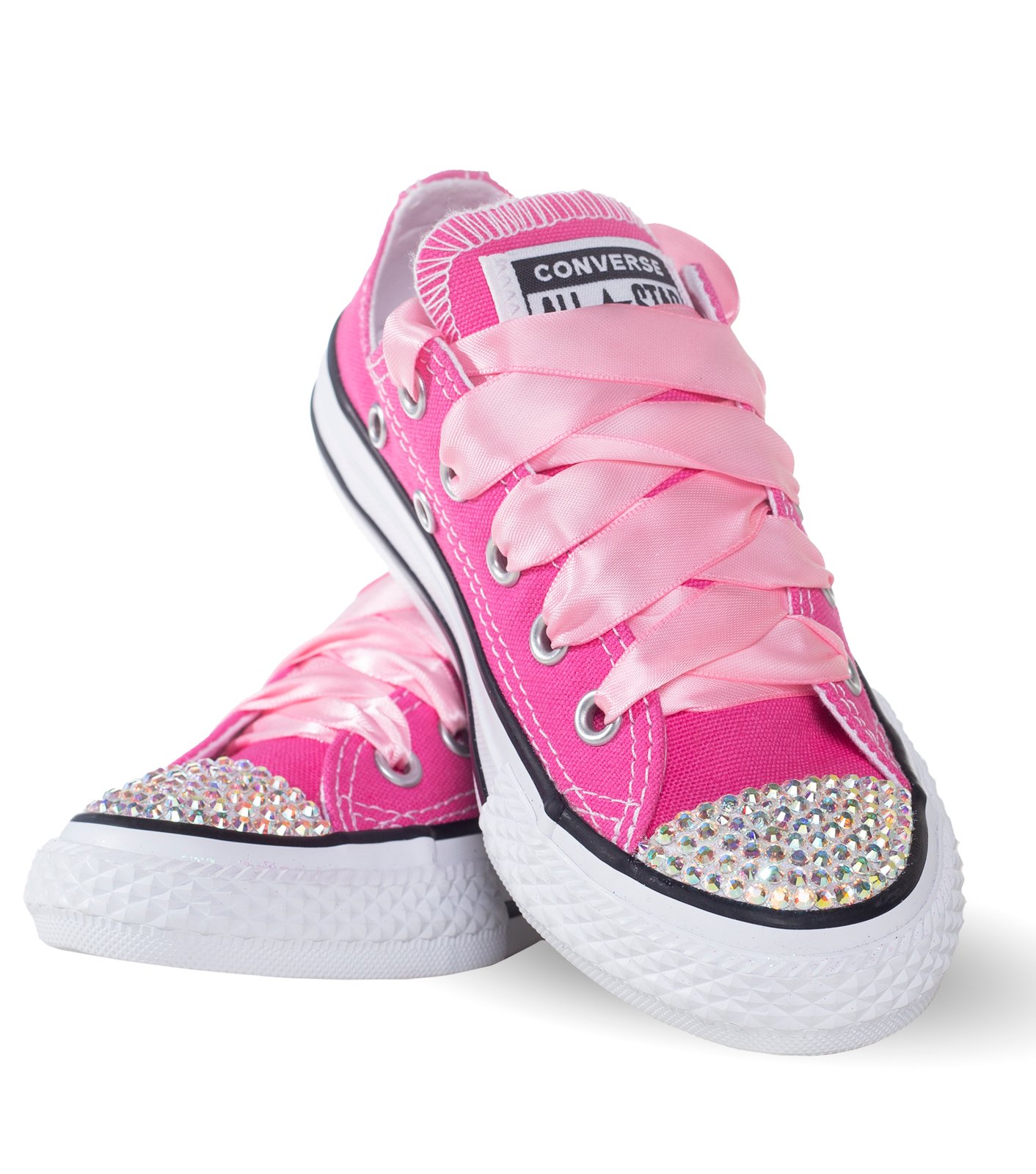Bright Pink Low Top Converse with 