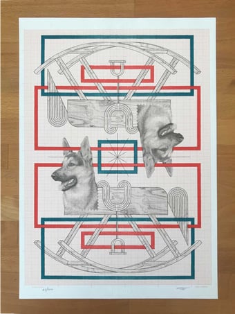 Image of Limited Edition Risograph Print (Dog)