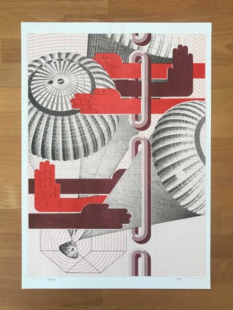 Image of Limited Edition Risograph Print (Parachute)