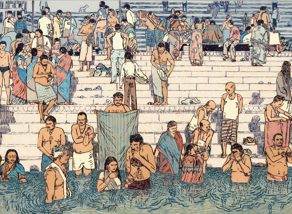 Image of Varanasi Bathers