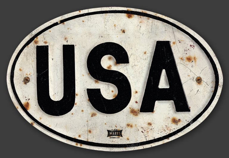 Image of Magnetic USA Badge, Standard 180x120mm 