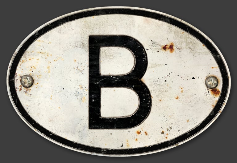 Image of Magnetic Belgium 'B' Badge, 180x120mm