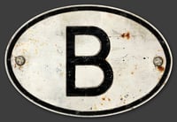 Magnetic Belgium 'B' Badge, 180x120mm 