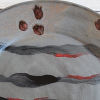 Image 3 of Art Plate in Modern Contemporary Design, Stoneware Pottery Dinnerware Plate, Made in USA