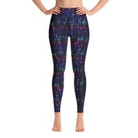Image 2 of Watercolor Drips Yoga Pants