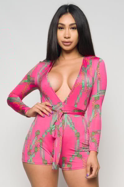 Image of Fushia Can't Be Tamed Romper