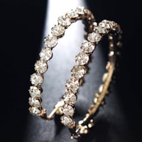 Image 1 of Gold & Silver GLacier Hoops 
