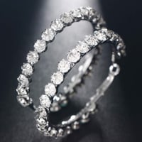 Image 1 of Silver GLacier Hoops 