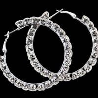 Image 2 of Silver GLacier Hoops 